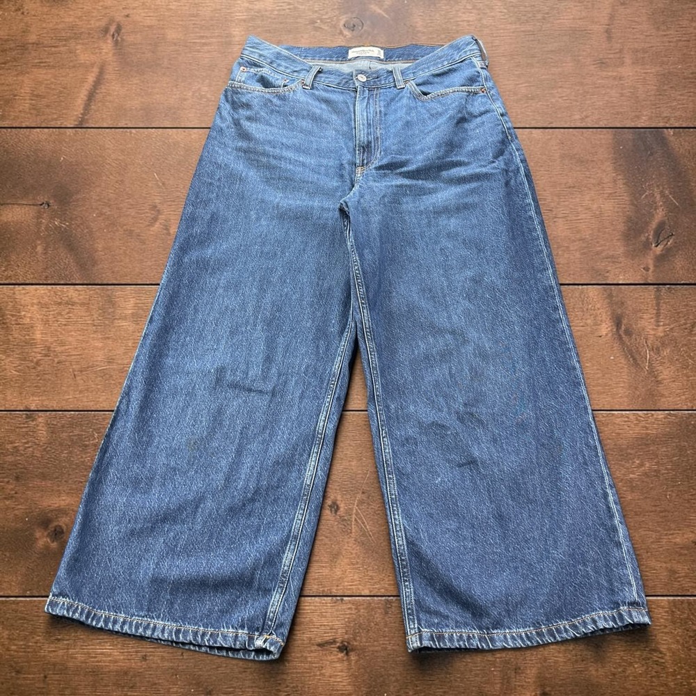 Abercrombie Fitch The Crop Wide Leg High Rise Tencel Jeans Womens 30/10 W32xL28